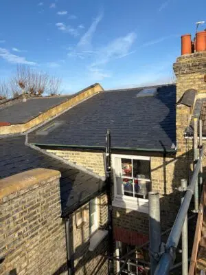 Professional roofing work in London